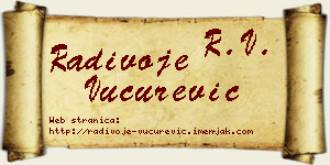 Radivoje Vučurević vizit kartica